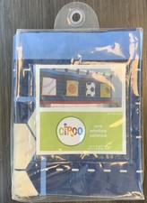 Circo SCORE Window Valance 54 x 15 SPORTS BASEBALL BASKETBALL SOCCER BLUE RED