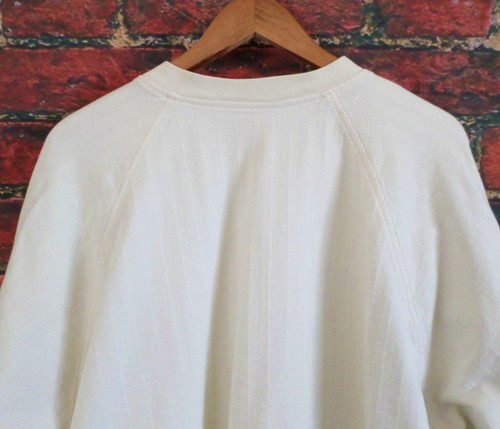 Vtg Glen Gate Lined Pullover Windbreaker Sweater XL Cape Cod Ivory Herringbone - Bild 6 von 8