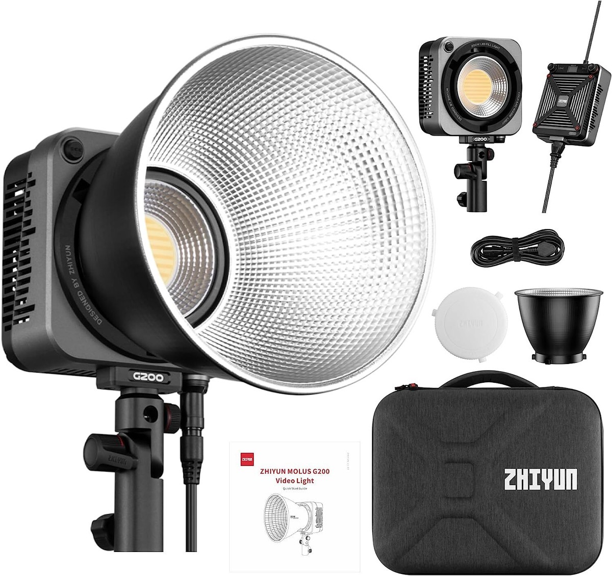 ZHIYUN Molus G200 200W Bi-Color 2700K-6500K LED Video COB ZHIYUN Molus G200 200W Bi-Color 2700K-6500K LED Video COB