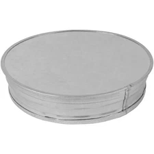 8" Inch net 3/8" x 3/8" Inch Duct End Cap with Steel Mesh - Round Galvanized ...