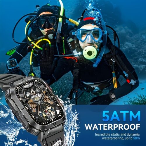 Reloj inteligente para hombre Bluetooth llamada ritmo cardíaco impermeable deportivo reloj inteligente 400 mAh - Imagen 3 de 15