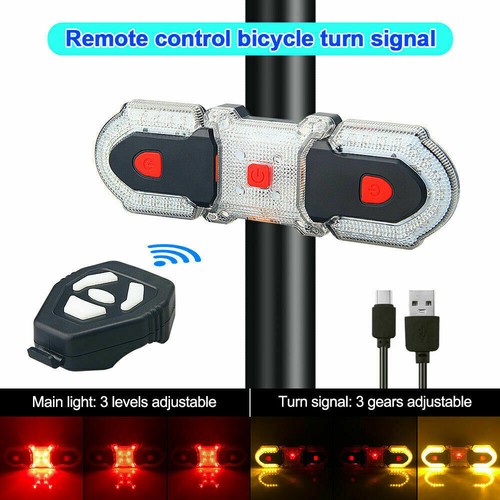 Luz Indicador Trasero USB Recargable para Bicicleta Señales de Giro Luz Bicicleta - Imagen 16 de 46