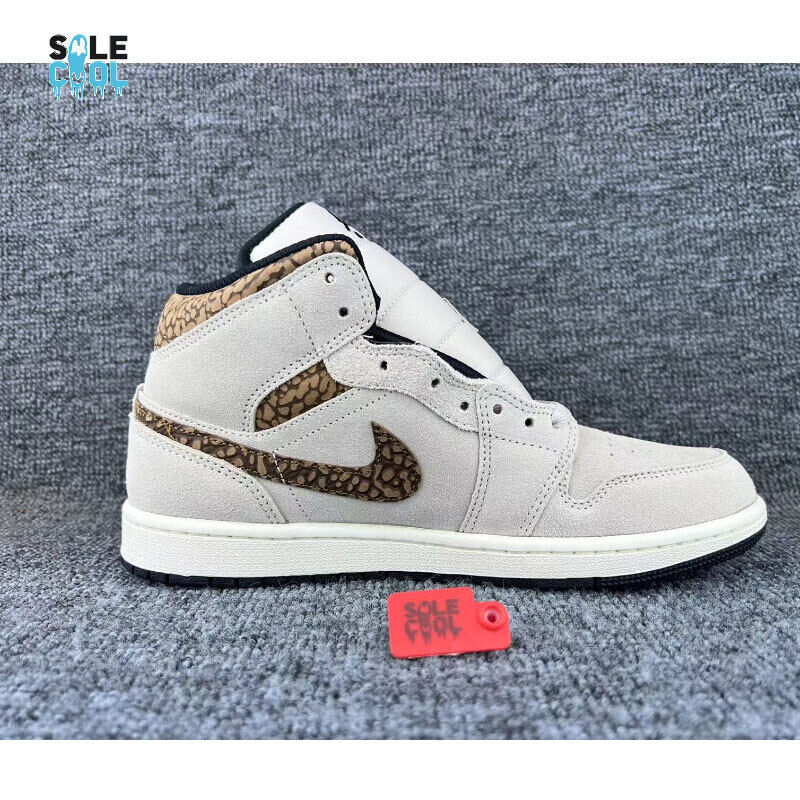 Air Jordan 1 AJ1 Mid SE Brown Elephant Light Orewood DZ4129