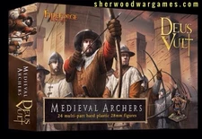 🌳28mm Medieval Archers, Deus Vult, Fireforge Games BNIB
