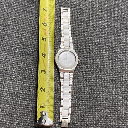 SWISS SWATCH IRONY TRESOR BLANC WHITE CERAMIC WOMANS WATCH YLS141GC - Picture 6 of 6