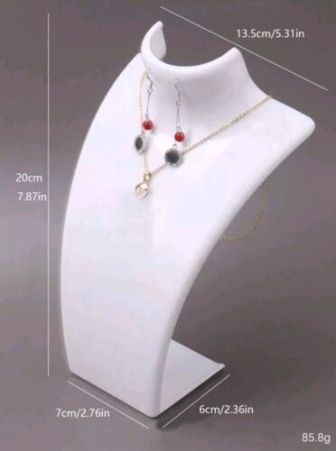 10 CLEAR Jewelry Holder Display Fashion Model Necklace Mannequin Pendant Earring - Picture 4 of 10
