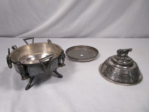 Plato de mantequilla de 3 piezas enchapado en plata Reed & Barton - Imagen 6 de 6