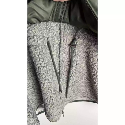 NWT Anthropologie Avec Les Filles Twofer Green Gray Fleece Jacket Sz XL $168 NEW - Bild 8 von 10