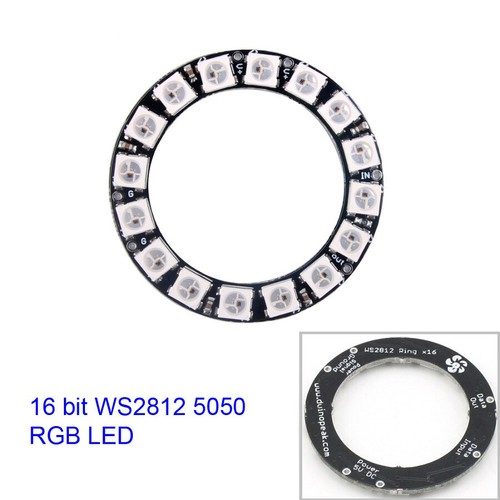 WS2812 5050 RGB LED Ring Lamp Light 7/12/16/24 Bit + Logic Analyzer Test Clip - Picture 9 of 11