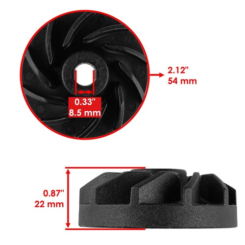 Junta de cubierta de bomba de agua con impulsor y sellos para Polaris Pro RMK 800 2011-2018 - Imagen 3 de 7