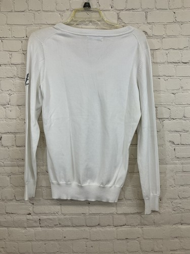 Cutter & Buck Golf Womens Madison Small White LS Vneck Pullover Sweater NWT - Picture 4 of 6