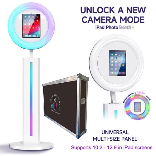 IPad Photo Booth Stand Selfie Machine W/ APP Control Light Box + Flight Case - Picture 3 of 14