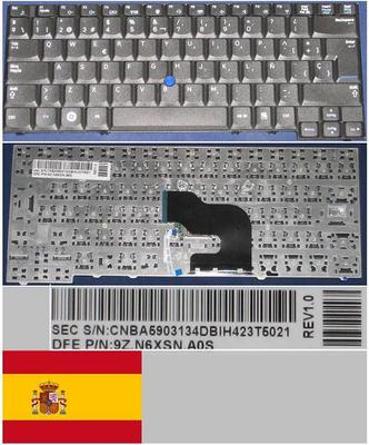 Spanish Qwerty Keyboard Samsung Aegis 200B 400B2B BA59-03134D 9Z.N6SXN.A0S Black