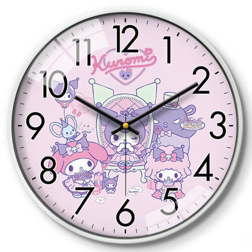 My Melody Kuromi Bedroom Wall Clock Digital Battery Powered Silent Home Decor - Picture 16 of 18