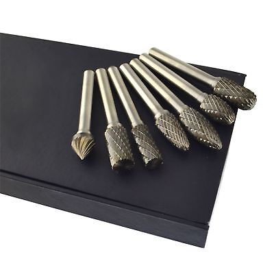 US PRO Tungsten Carbide Burr Rotary Files 7pc Extra Long Set Hole Enlarger 2631