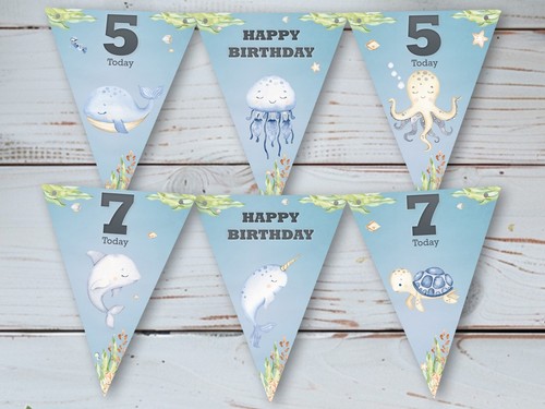 Personalised Nautical Bunting/Banner & Ribbon (Any Age) - Picture 4 of 6