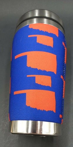 Oklahoma Mugzie Travel Mug Water Proof Insulated Cover Coffee SS - Picture 5 of 6