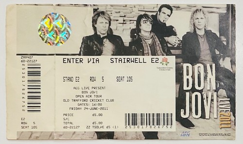 Bon Jovi Original Concert Tickets Select From Dropdown List - Picture 67 of 74