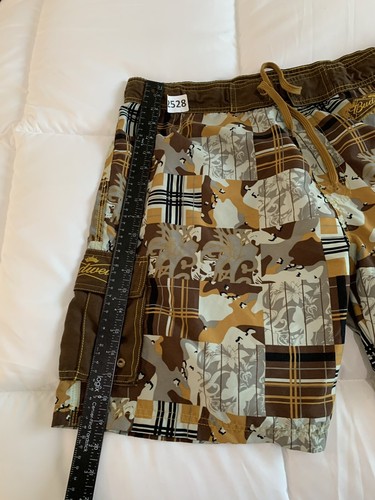 BUDWEISER Swim Trunks Adult Large Beer Brown Mens Shorts Vtg Rare - Picture 9 of 14