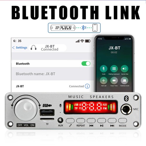 Amplificador 200W Bluetooth Hágalo Usted Mismo MP3 WAV Placa Decodificadora DC 12V 100W Inalámbrica - Imagen 5 de 18