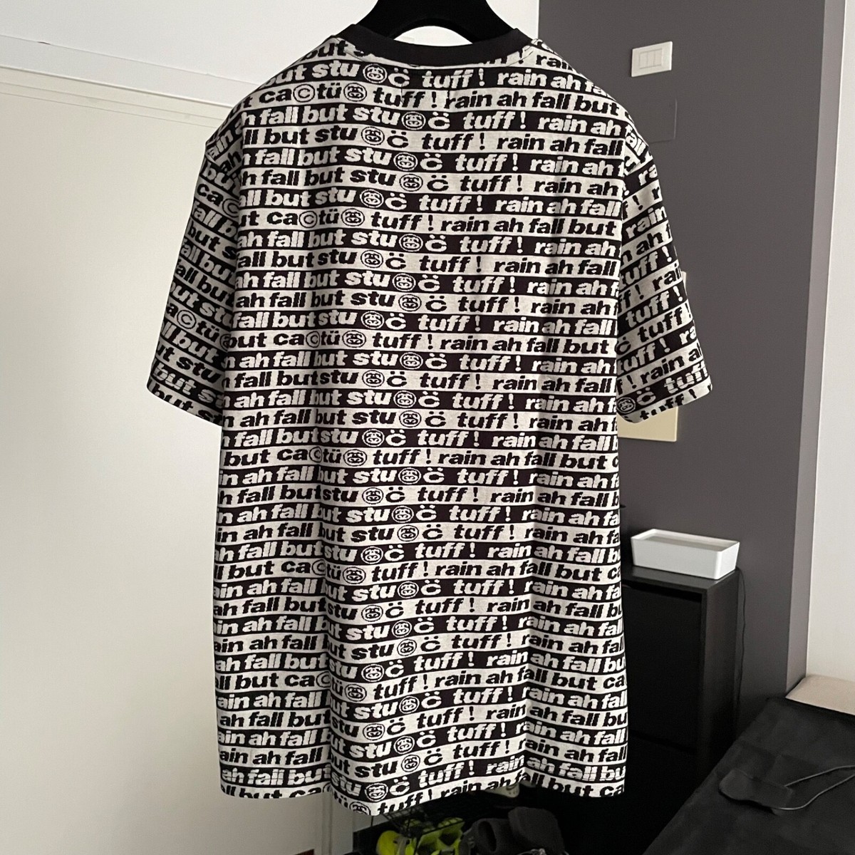 Stussy x CPFM Cactus Jacquard Crew T-shirt Black / White