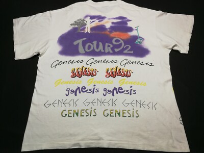 Vintage 90s 1992 GENESIS Pop Rock Concert Tour All Over Print Art