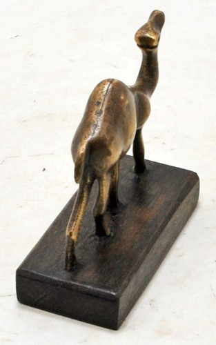 Antique Brass Camel Figurine Statue Original Old Hand Crafted Engraved - Picture 6 of 8