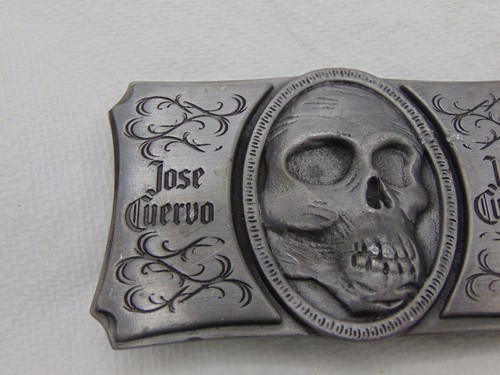 FIBBIA CINTURA JOSE CUERVO TEQUILA TESCHIO ALCOLICI SCHELETRO GOTICO GOTICO VINTAGE - Foto 4 di 9