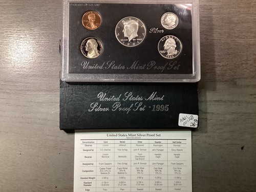 1995-S Silver Proof U.S. Mint Set w/5 Coins, OGP & COA Sealed Case-103021-12B - 第 1/6 張圖片