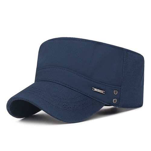 Men Flat Top Army Hats Cadet Hat Cap Military Cap Bone Cap Casual Solid Color - Picture 17 of 26