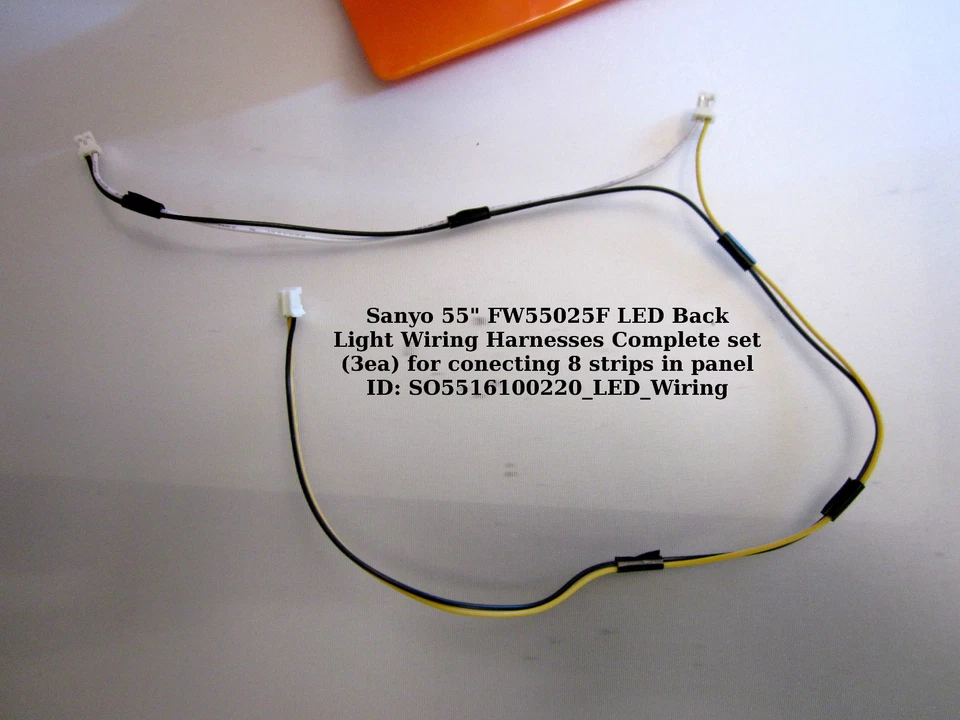 Juego completo de arneses de cableado de luz trasera LED Sanyo 55" FW55025F (3EA) para conectar Foto 3 de 4