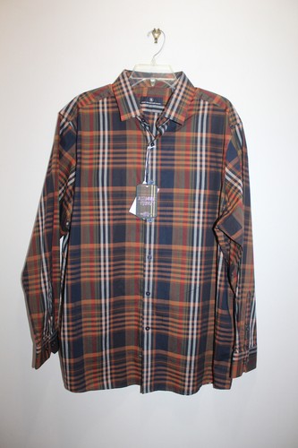 HART SCHAFFNER MARX AUTUMNAL EQUINOX MENS CASUAL SHIRT 100% COTTON PLAID SIZE XL - Picture 2 of 6