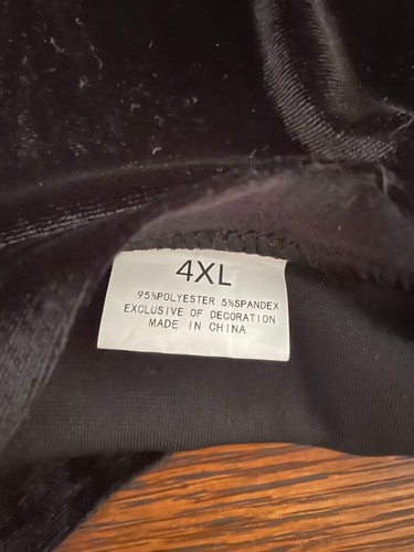 Unbranded velour top size youth 4XL black runs small - Picture 3 of 3