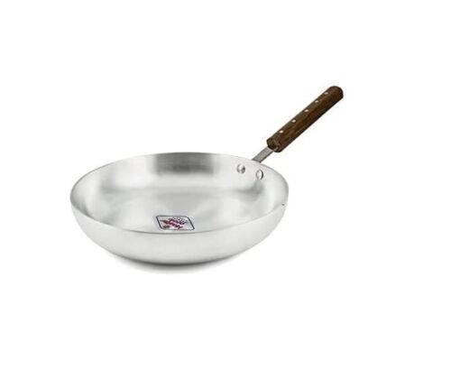 Sartén de aluminio profundo calibre pesado mango de madera sartén sartén sartén de curry para chef - Imagen 4 de 13