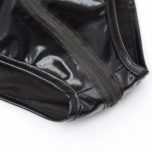 Women Wet Look Leather Mesh Bodycon Lingerie Underwear Bodysuit Sleepwear '  - Picture 10 of 11