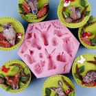 Silicone Safari Animal Bird Owl Bug Fox Rabbit Fondant Chocolate DIY Clay Mould
