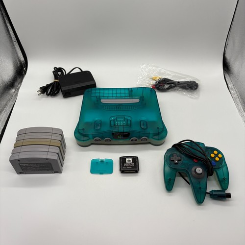 N64 Nintendo 64 Clear Blue Console + Controller Expansion Pak Region Free Tested - Picture 16 of 45