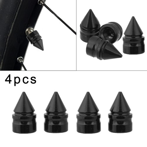 4pcs Car Aluminum Spike Cone Tire Rim Valve Wheel Air Port Dust Cover Stem Caps - Picture 12 of 12
