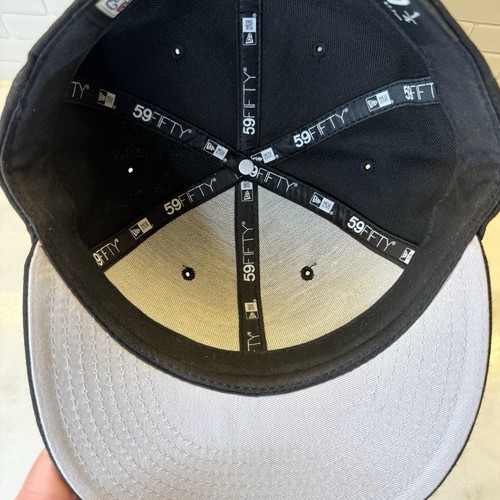 Tampa Bay Rays Logo Hat Cap New Era 7 1/4 Fitted Black Wool Cooperstown 59Fifty - Picture 9 of 14
