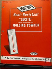Vtg Dupont Catalog Lucite Plastic Methyl Methacrylate Resin HM-119 Wartime