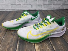 Nike Air Zoom Pegasus 37 Oregon Ducks White Green Run Sneakers Men's Size 9
