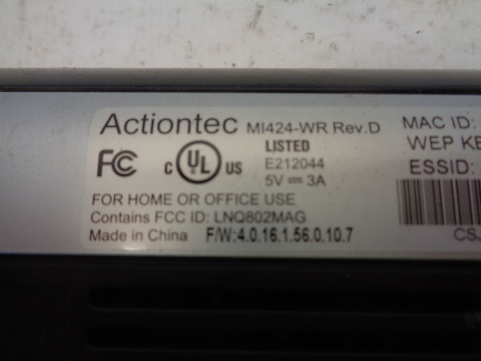 NO CORDS Verizon FIOS Actiontec M1424WR Rev.1 AC Adapter eBay