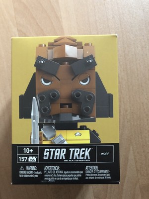 Mega Blocks Construx Kubros Worf Star Trek Die nächste Generation Bausatz brandneu in Verpackung