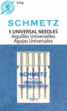 Schmetz Universal Size 75/11 Sewing Machine Needles 5-Pack Part S1718 Fast Ship