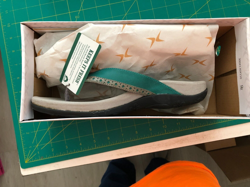 NUEVO STOCK ANTIGUO Sandalia Tanga Aetrex Mujer Talla EU 40 Turquesa Cortada - Imagen 1 de 4