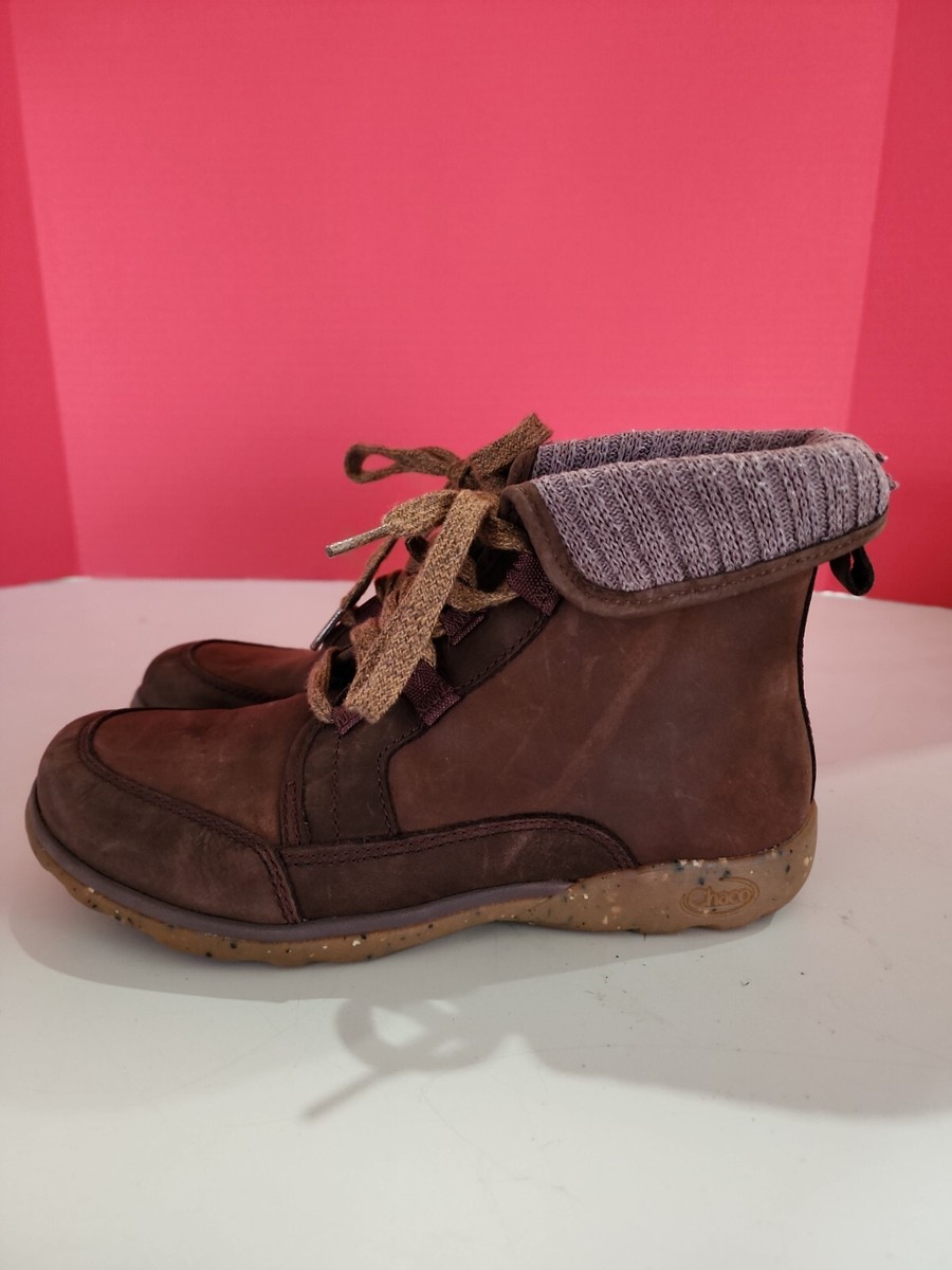 Chaco Barbary Boots Womens Size 7 Waterproof Leather Hiking Ankle Boot brown View 5