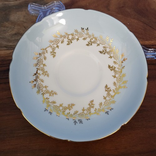 ROYAL GRAFTON Fine Bone China Tasse und Untertasse blau weiß mit Gold Filagree England - Bild 10 von 19