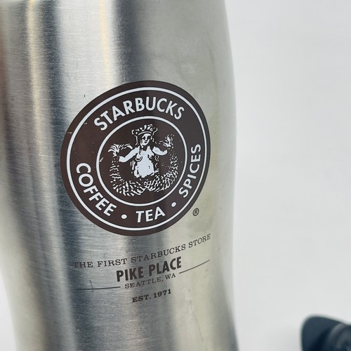 Starbucks Coffee Travel Tumbler Stainless Steel Pike Place Brown Logo 2008 - Bild 22 von 22