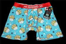 SWAG The Simpsons Pin Pals Bowling Balls Pins Weaved Band Pouch Front Boxers Mns