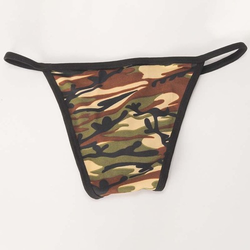 Mens Camo G-String Briefs Print Sexy-Lingerie Bikini Underwear Panties T-Back - Picture 8 of 9